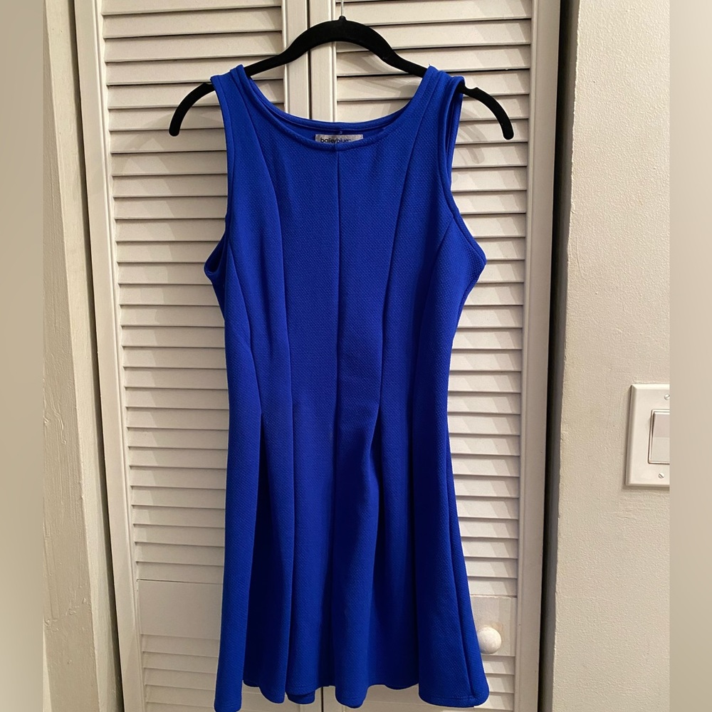 Blue pleated dress